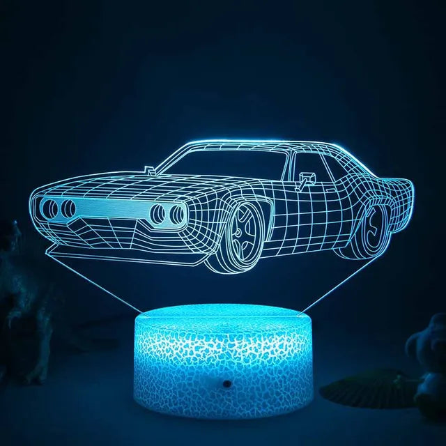 LED Nachtlicht - 3D Illusionslampe für das Kinderzimmer, USB-Ladung | Brehn