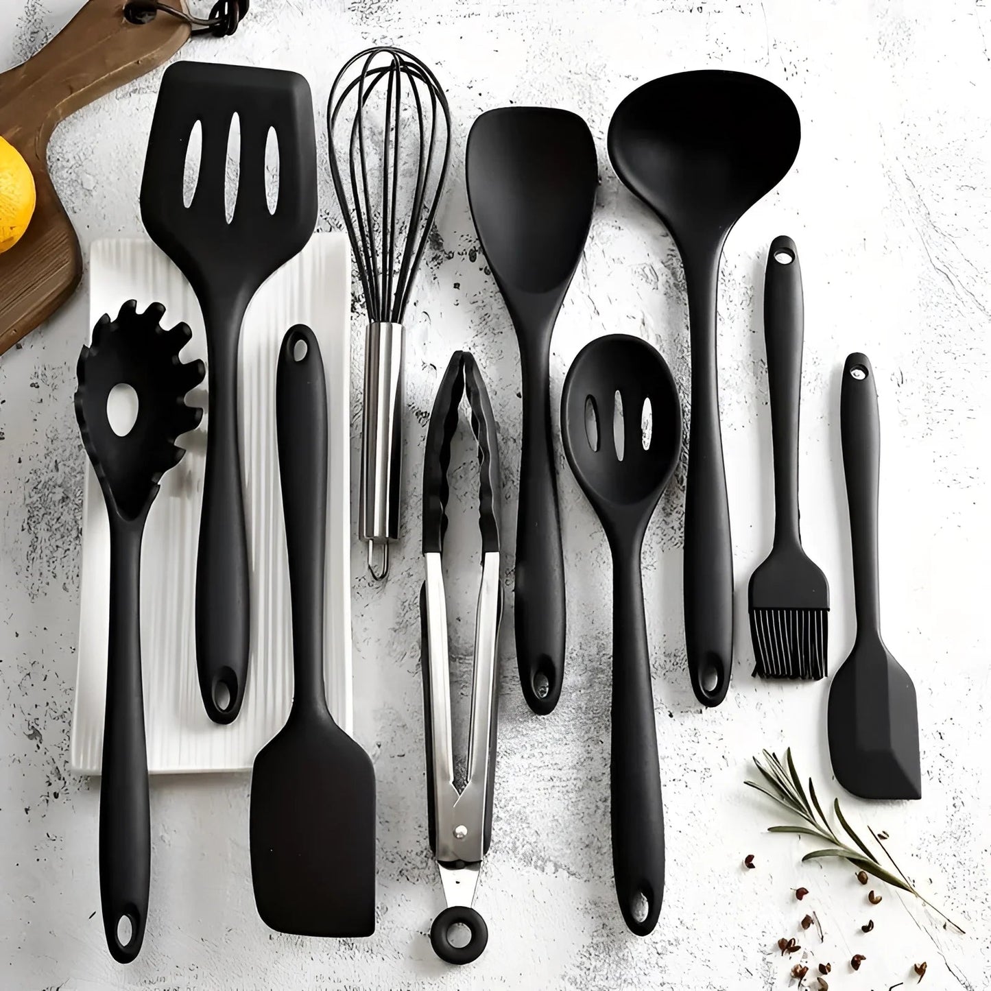 Brehn | Silikon Küchenutensilien Set – 12 Teile, Antihaft, Ergonomisch, Hitzebeständig bis 230°C