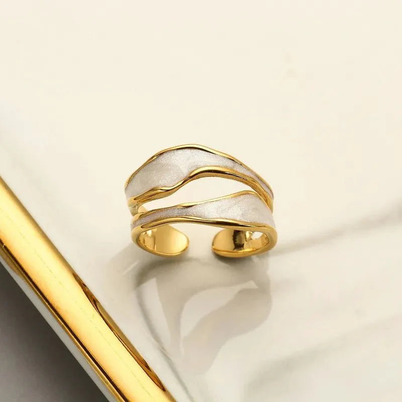 Brehn | Verstellbarer Luxus Gold Spalt Ring
