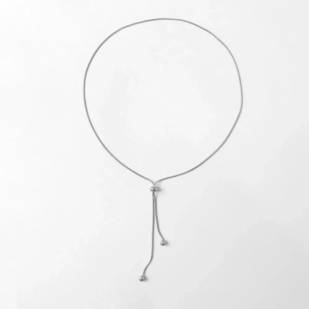 Brehn | Verstellbare Schlangenkette Lariat-Halskette
