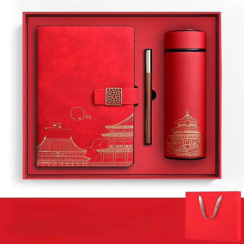Imperia Luxe Geschenkeset – Notizbuch, Thermosflasche und Stift in Geschenkbox | Brehn