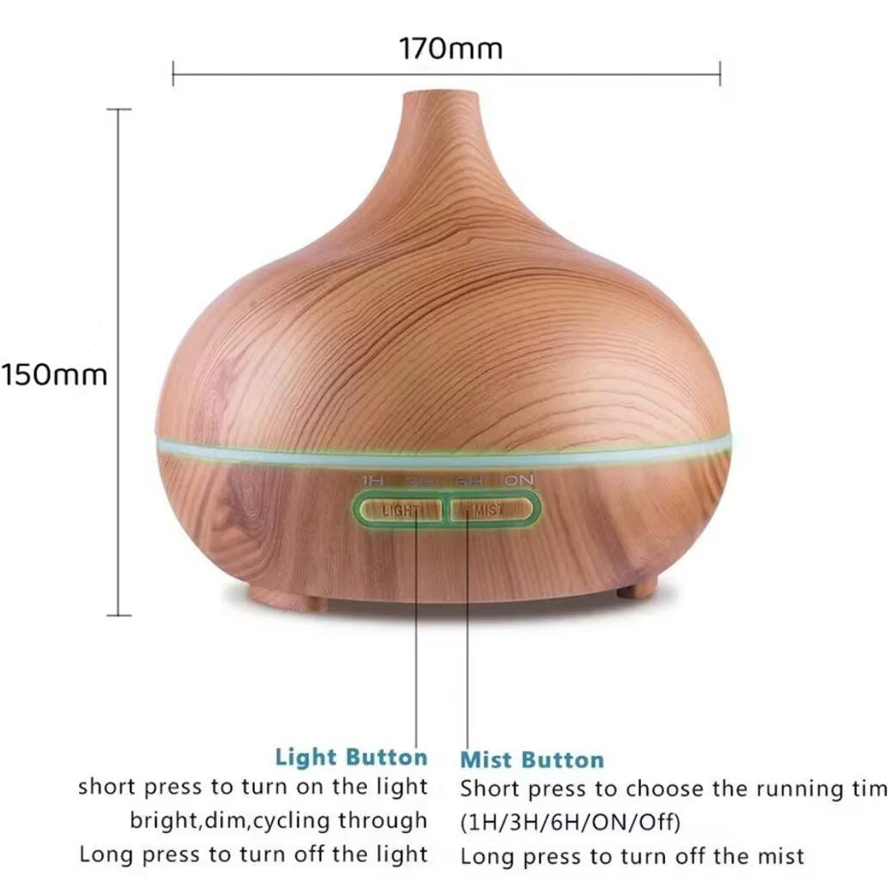 Aroma-Diffuser – 500 ml mit Holzoptik | Brehn