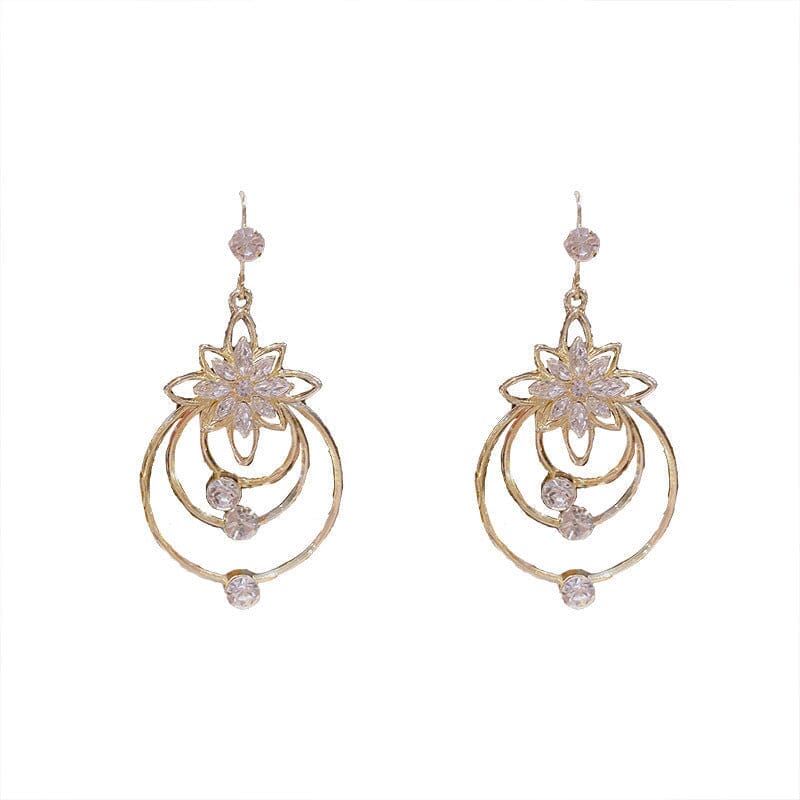 Crystal Lotus Drei Hoop Ohrringe | Brehn