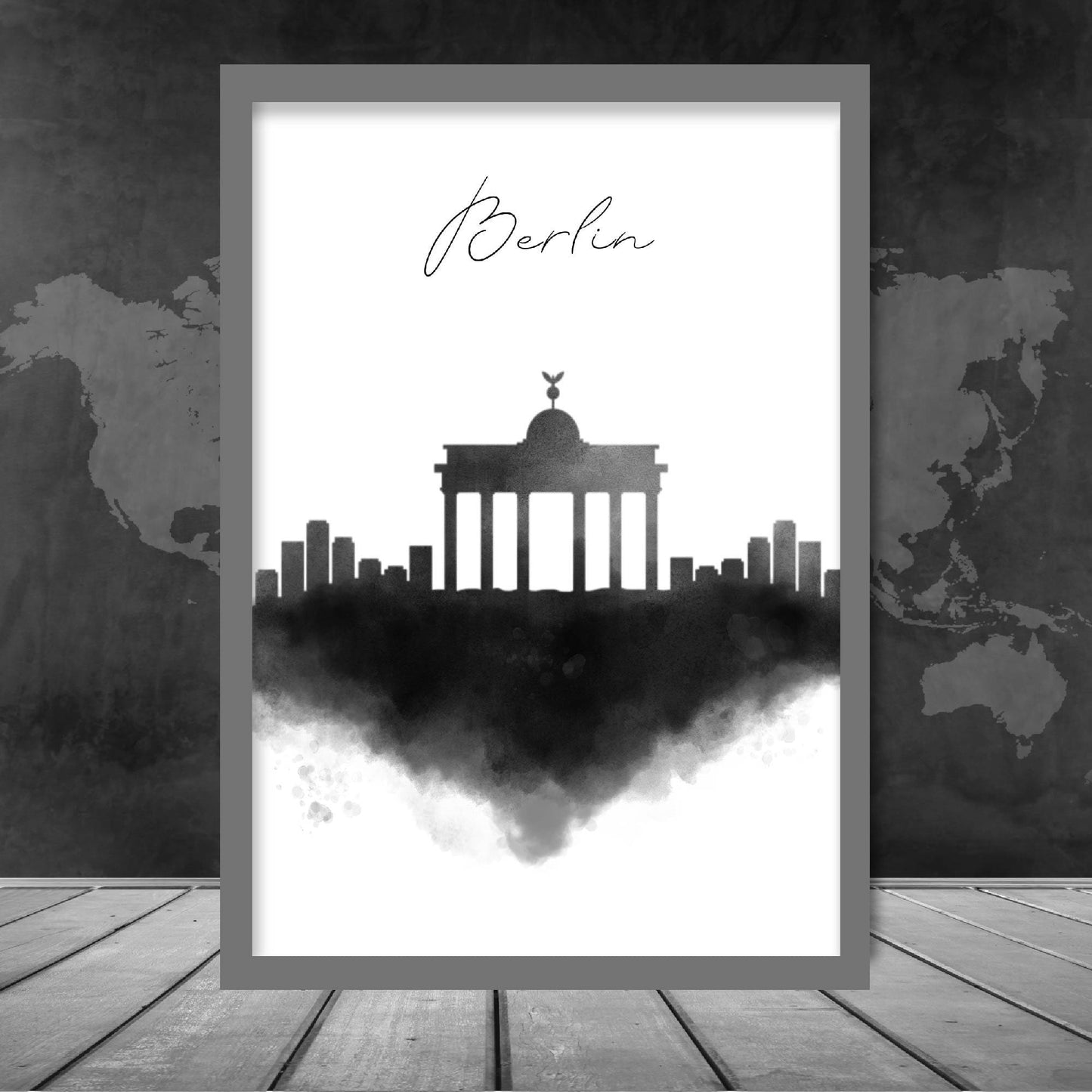 Berliner Skyline-Aquarell-Druck