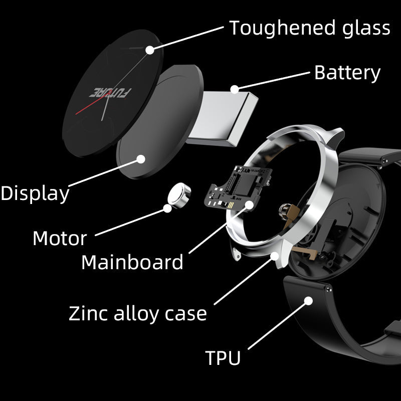 Brehn | BCKS02 Blutzucker messen Blutsauerstoff Blutdruck Herzfrequenz Bluetooth Smartwatch