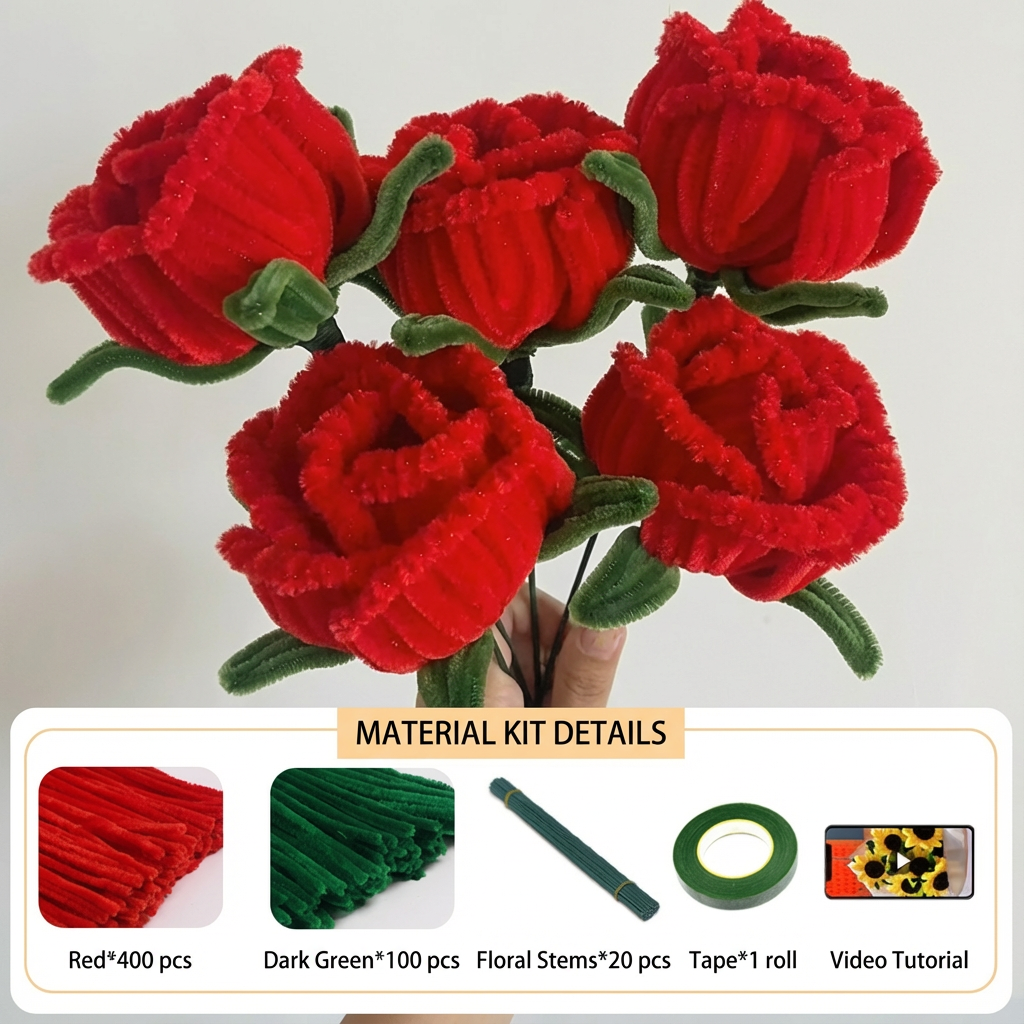 Brehn | DIY Chenille Blumenkit
