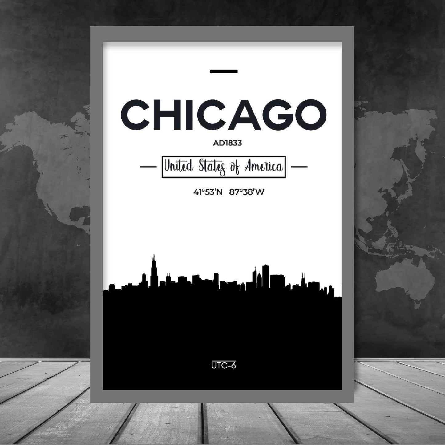 Chicago Stadtbild-Druck