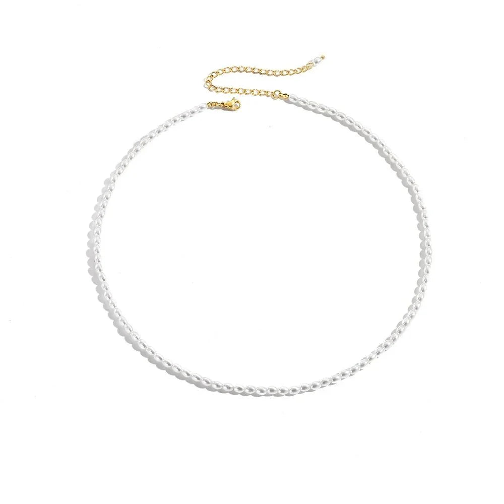 Brehn | Klassische feminine 3mm Perlenkette