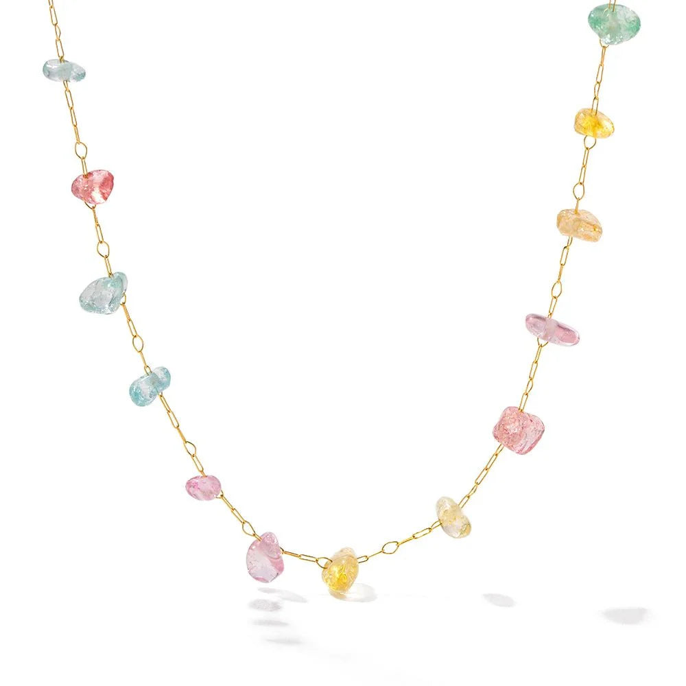 Brehn | Zartes Kristallarmband und Halskettenset