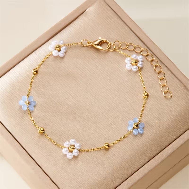 Brehn | Zarte Daisy Halskette & Armbänder