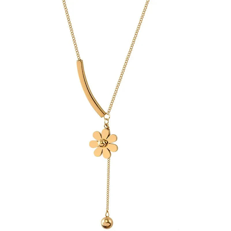 Brehn | Zartes florales Bar Anhängernecklace