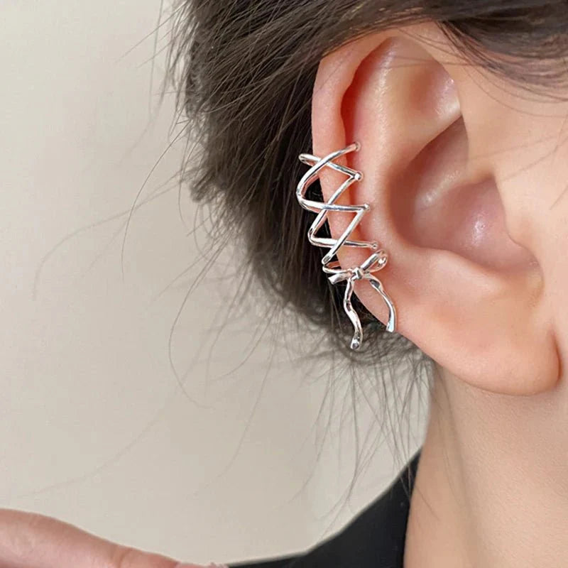 Brehn | Zierliches Band Schleifen Ohr Cuff