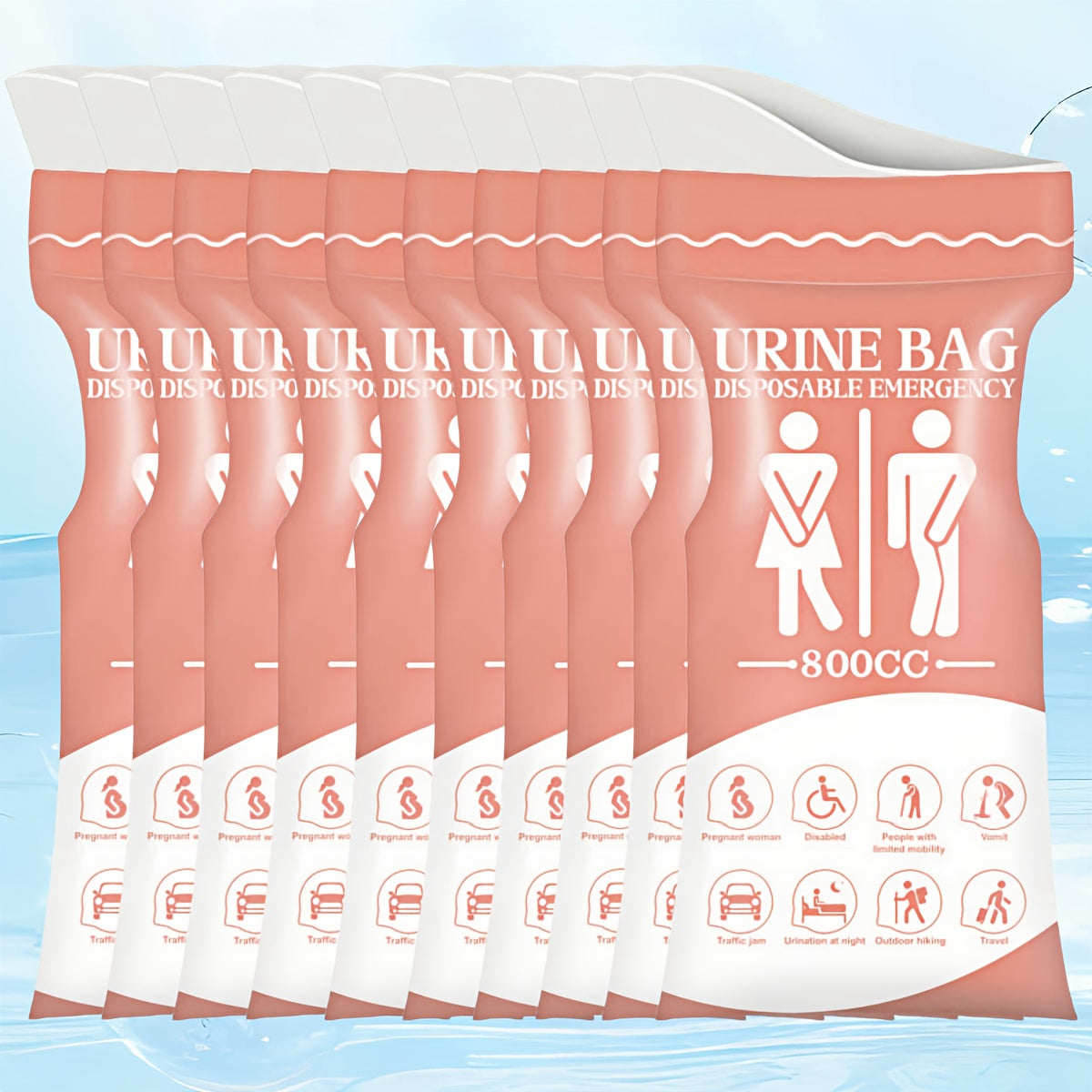 Einweg Urinbeutel 800 ml für Auto & Reisen | Brehn