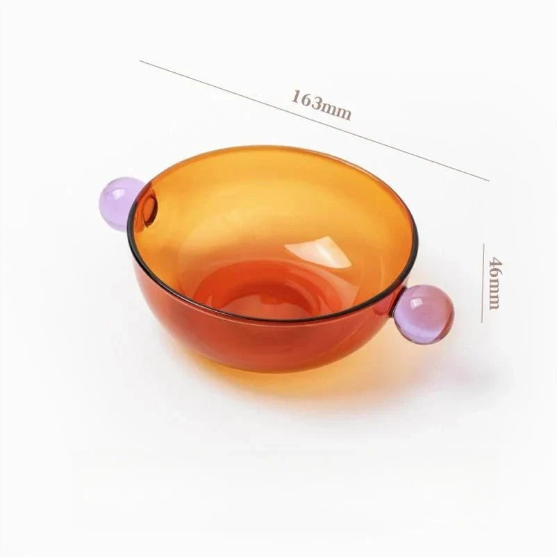 Doppelballgriff Farbglas Schüssel Umweltfreundliches Design | Brehn