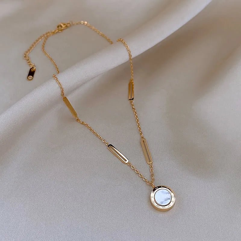 Brehn | Doppelseitige römische Zahl Anhänger Halskette