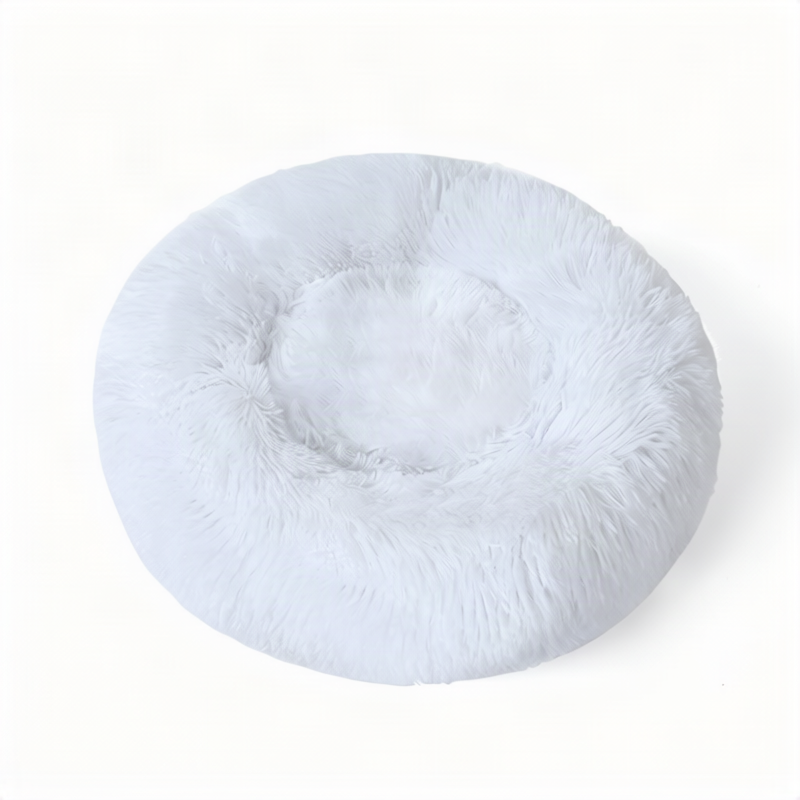 Flauschiges Katzenbett, rund, wärmend
