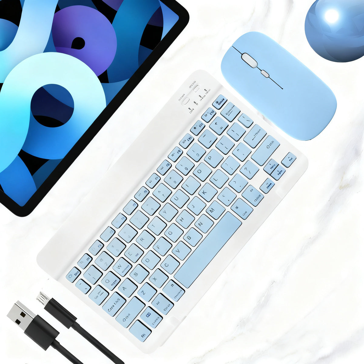 Bluetooth-Tastatur mit Maus für Tablets und Laptops