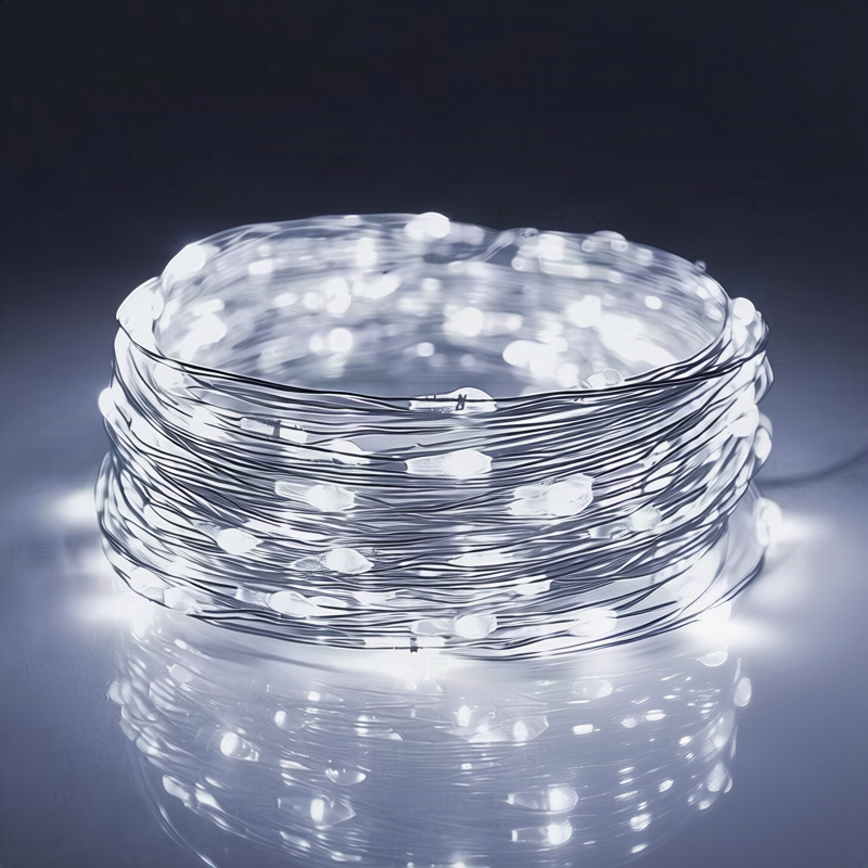 LED-Lichterkette, 10 m, 100 Lichter, USB/Batterie