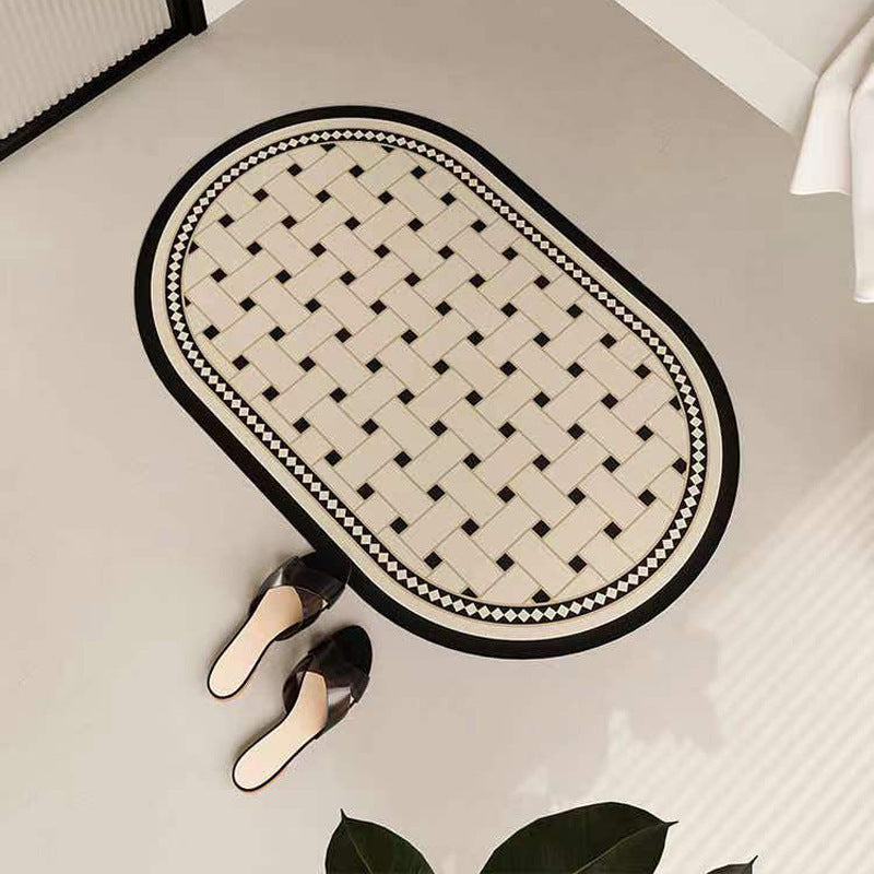Badezimmermatte aus Technofaser, oval