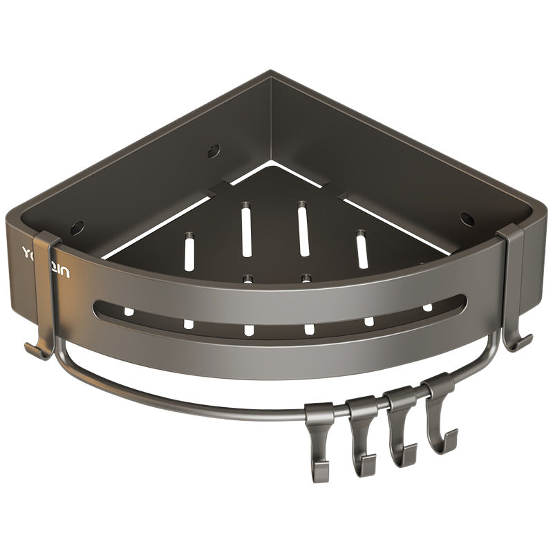 Badezimmer-Eckregal aus Edelstahl und Aluminium