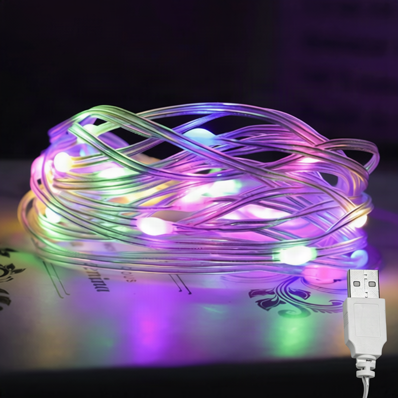 LED-Lichterkette, 10 m, 100 Lichter, USB/Batterie