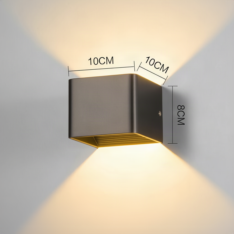 LED-Wandleuchte, Aluminium, wasserfest