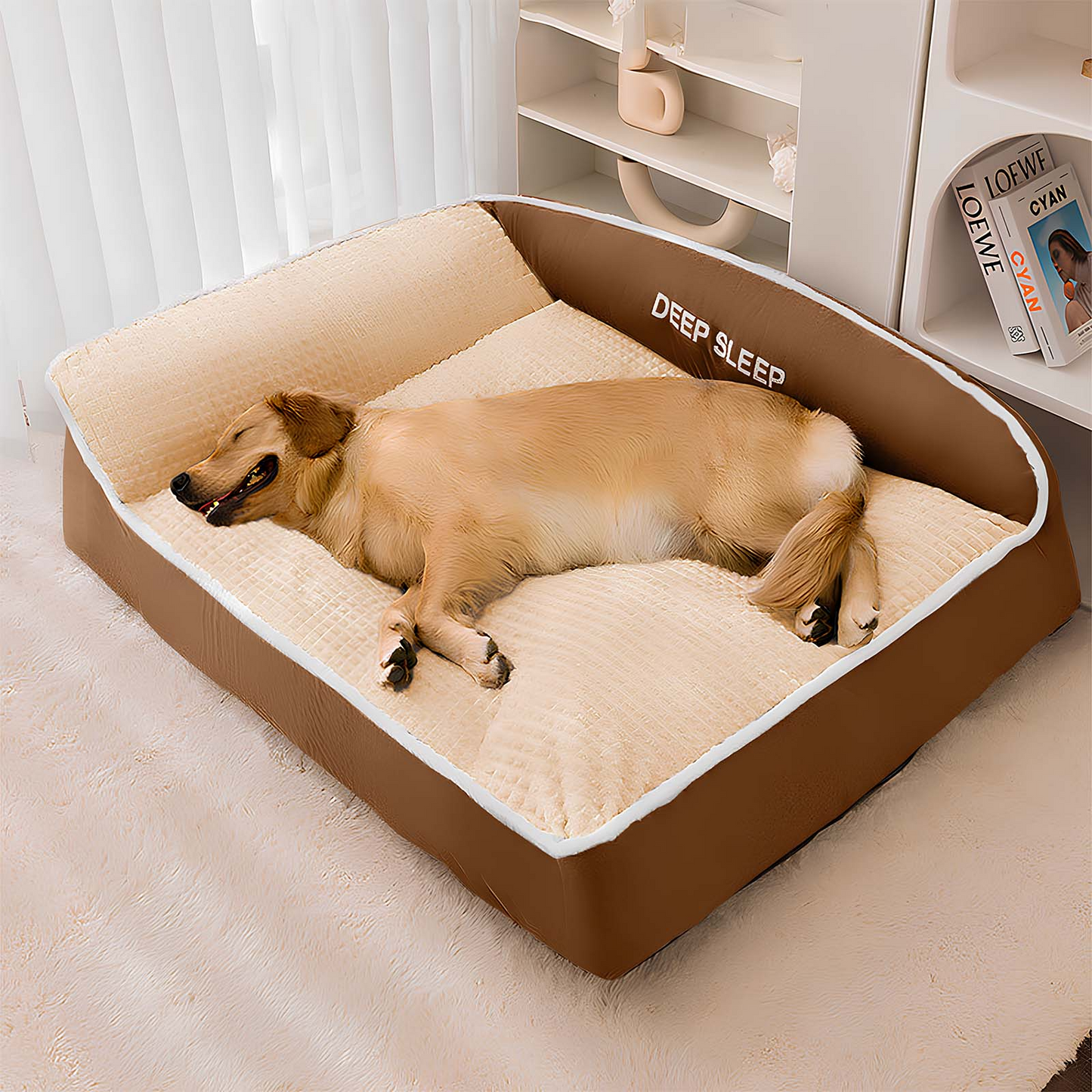 Orthopädisches Hundebett mit weichem, waschbarem Bezug | Brehn