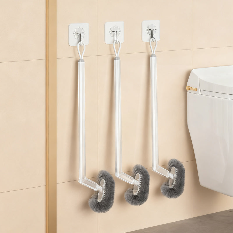 Toilettenbürste mit langem Griff, wandhängbar