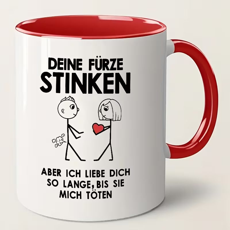Keramiktasse mit Motiv, 301–400 ml