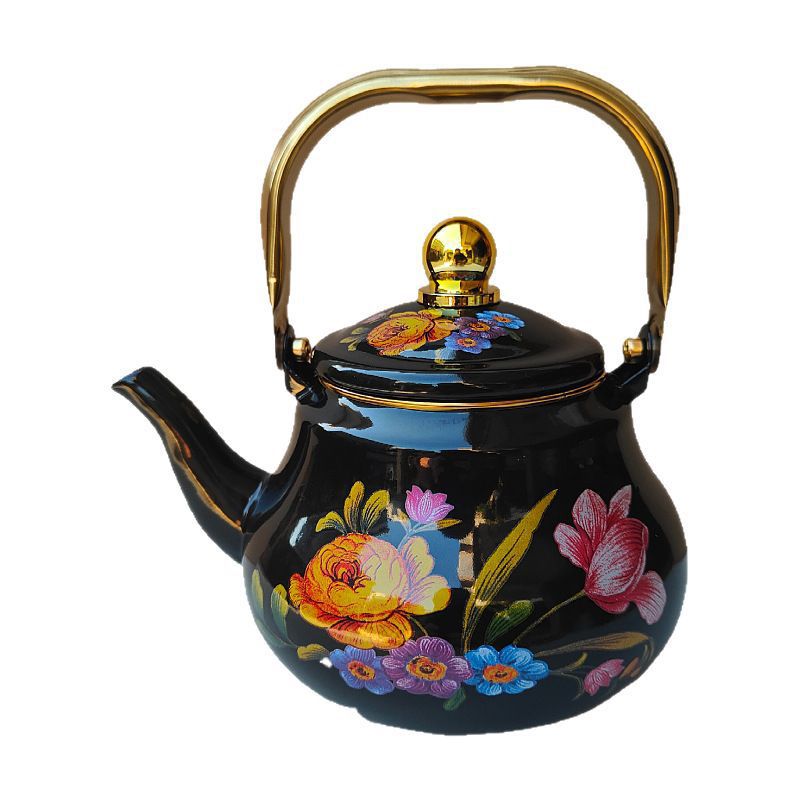 Emaillierte Kanne aus Edelstahl, 1,5–2,5 L