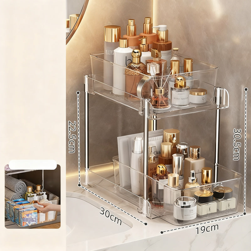 Transparente Aufbewahrungsbox für Kosmetik und Kleinteile