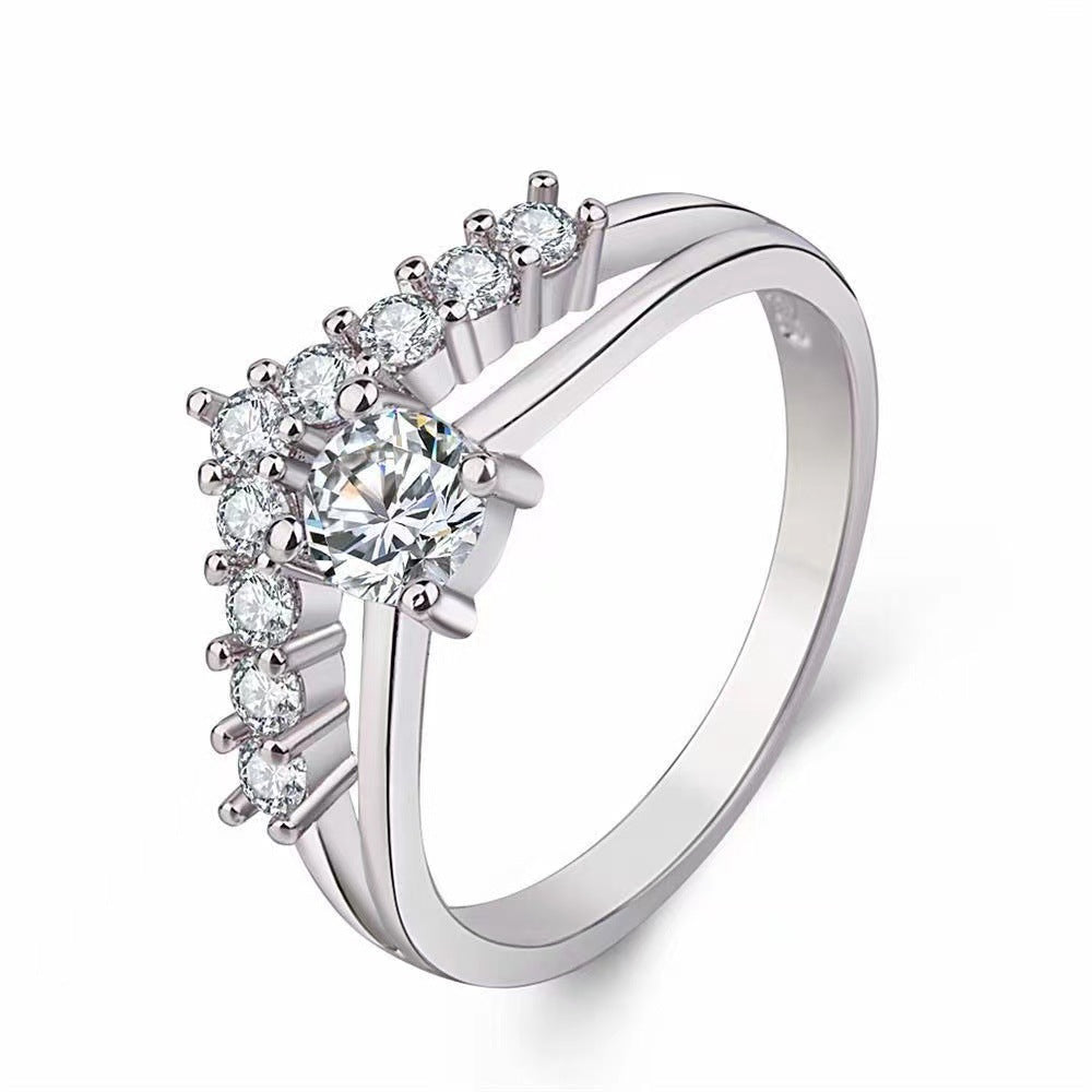 Herz-V-Ring aus Kupfer