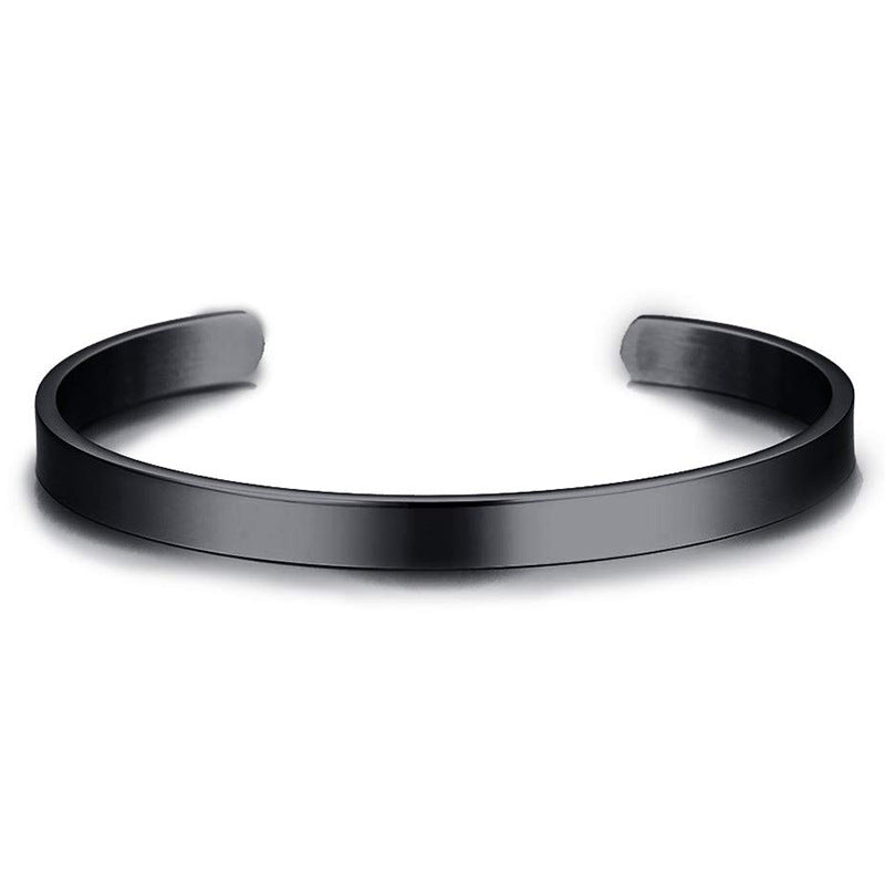 Armband aus Edelstahl, offen, glatte Oberfläche