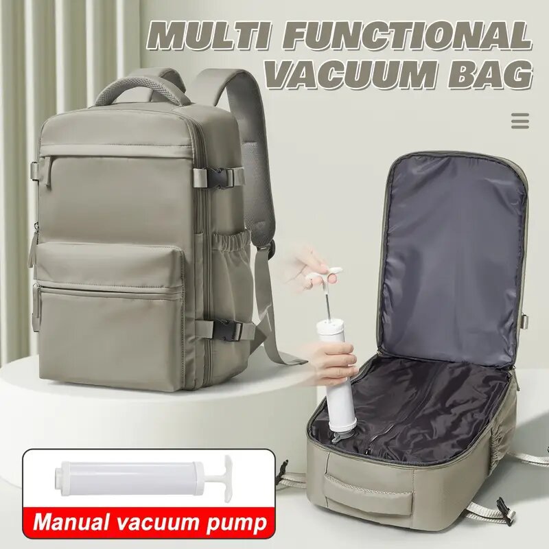 Kompressions-Rucksack, 36–55 L, mit Pumpe