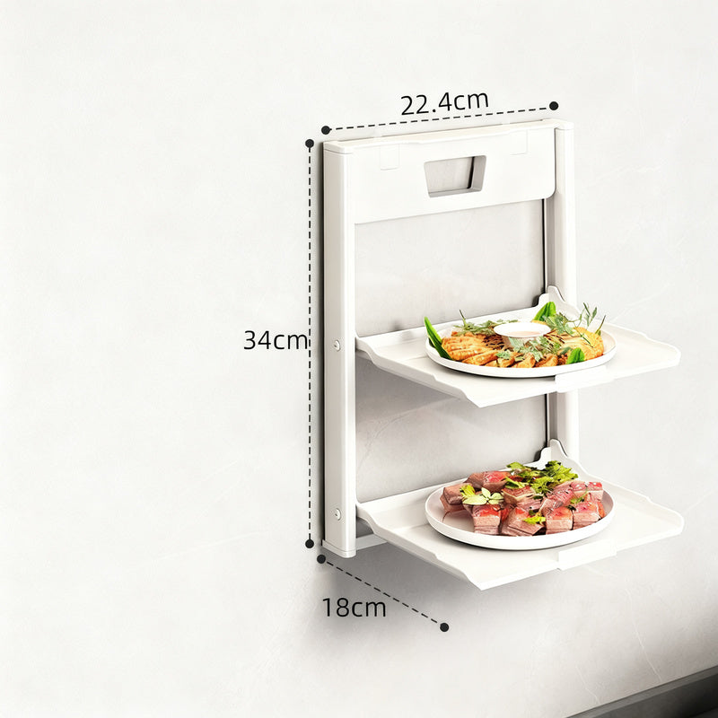 Klappbares Wandregal für Speisevorbereitung, Aluminium