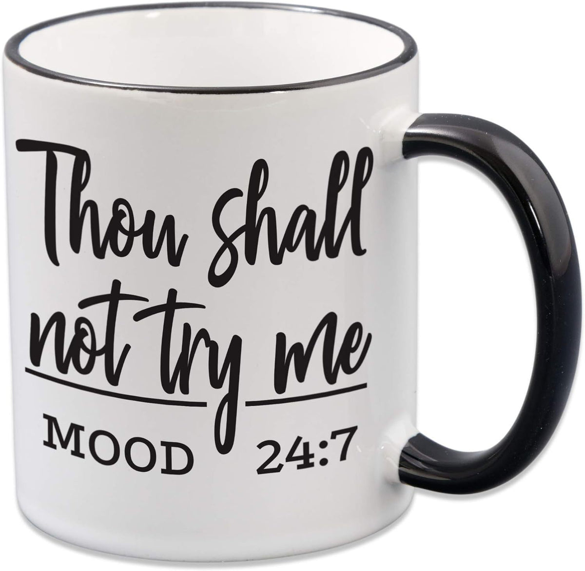 Keramik-Kaffeebecher mit Spruch, 301–400 ml