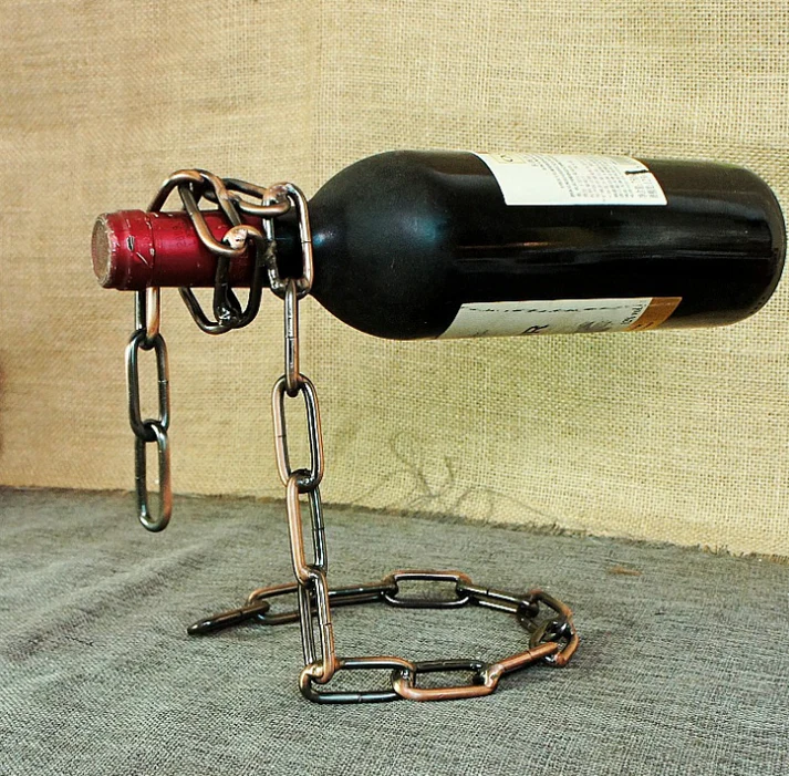 Elegante Kollektion schwimmender Weinflaschenhalter