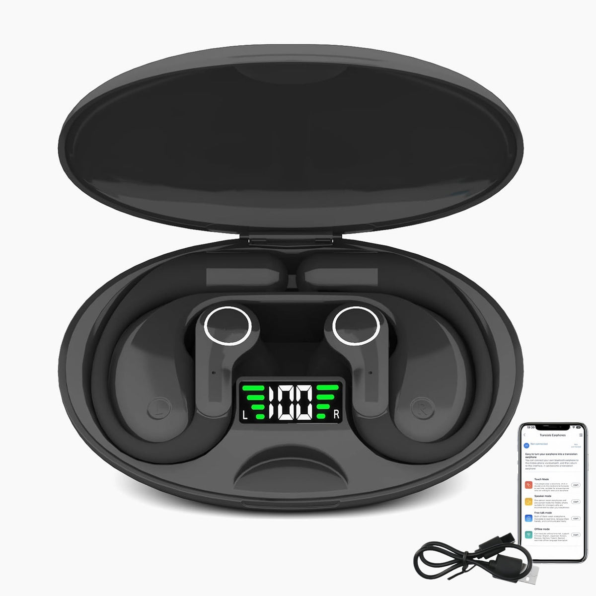 Bluetooth-Kopfhörer mit KI-Echtzeit-Übersetzung M8