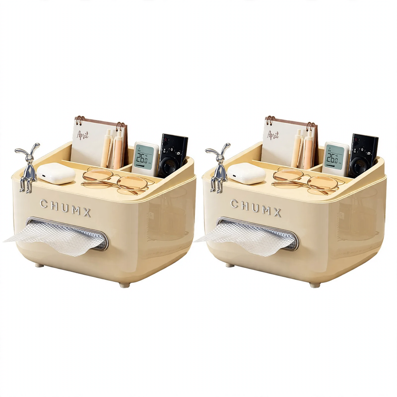 Kunststoff-Taschentuchbox CD2390 mit Stauraum