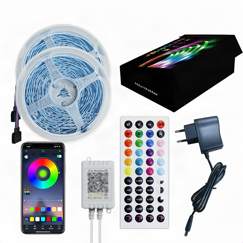 RGB-LED-Streifen 5050, steuerbar per App und Fernbedienung