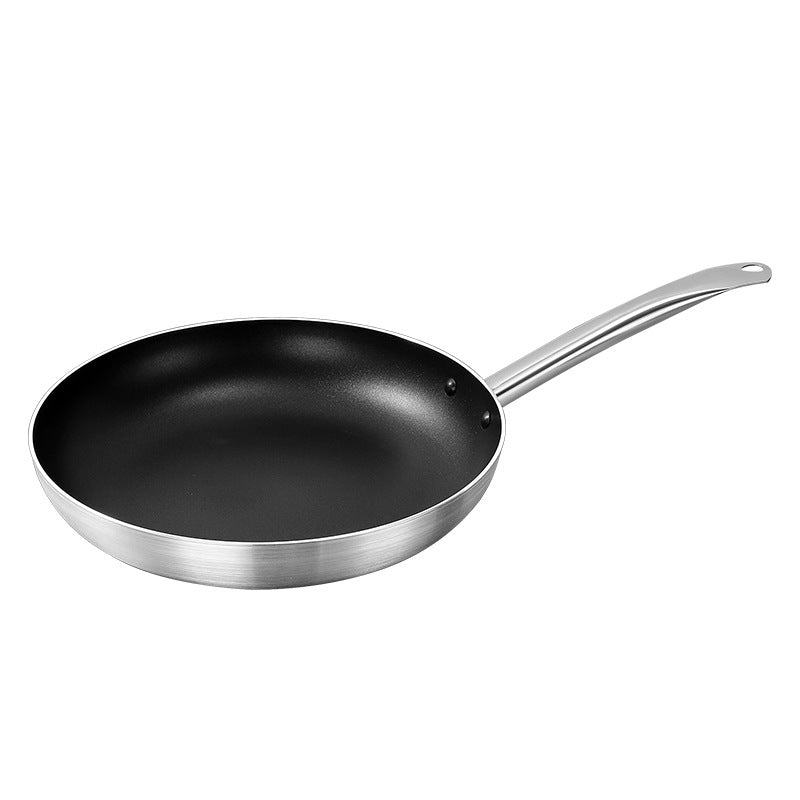 Bratpfanne mit Glasdeckel, Gusseisenboden
