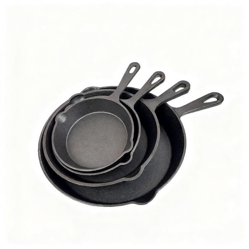 Gusseisen-Bratpfannen-Set, 5-teilig