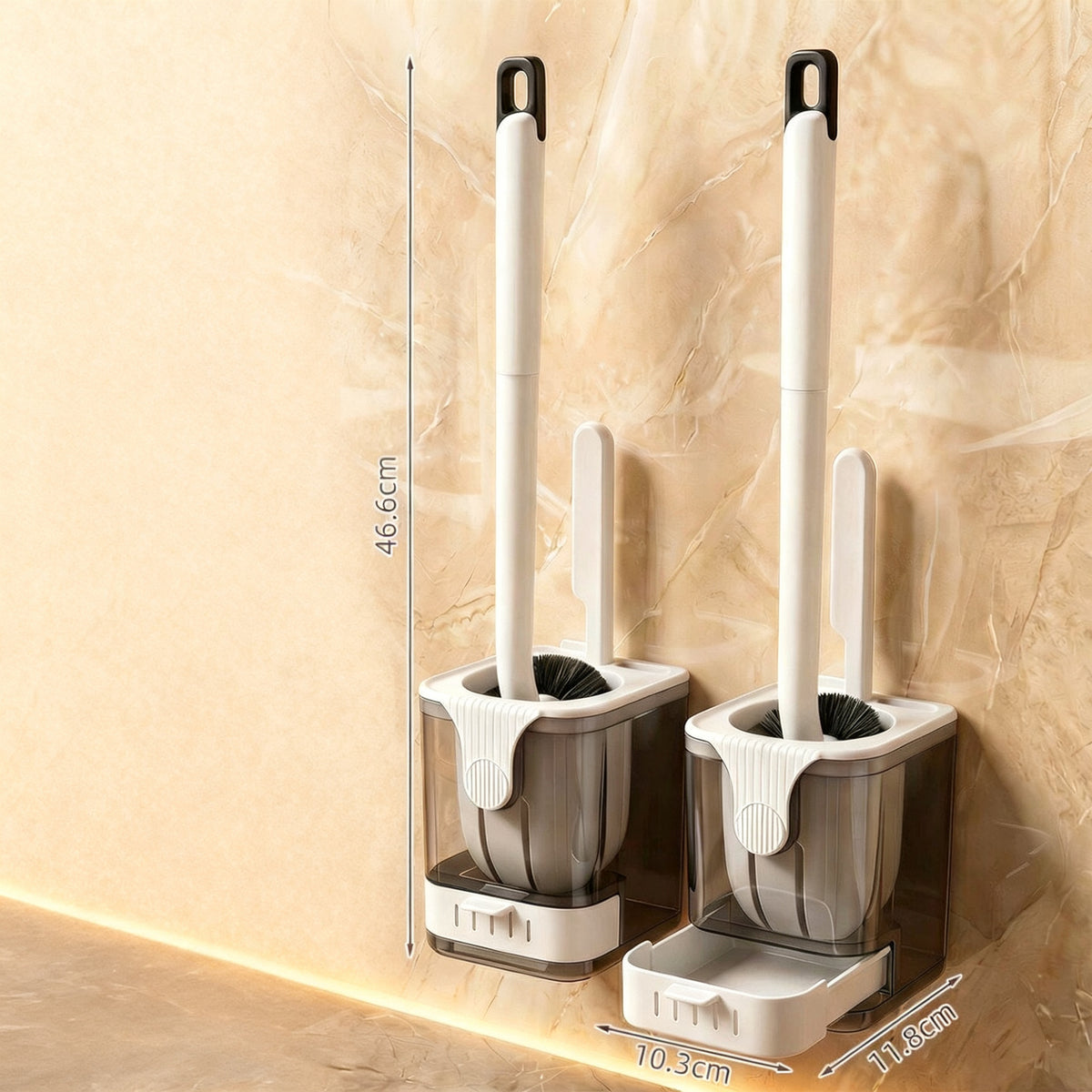 Toilettenbürste mit Halter, wandmontierbar