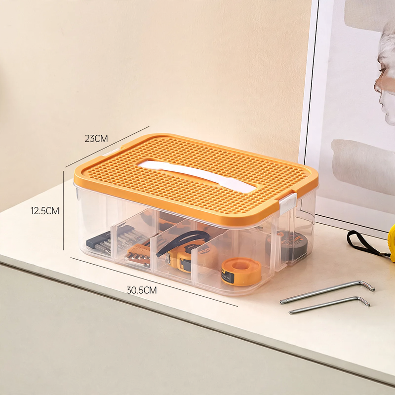 Organizer-Box mit Fächern, Edelstahl, Modell yz-3271-2