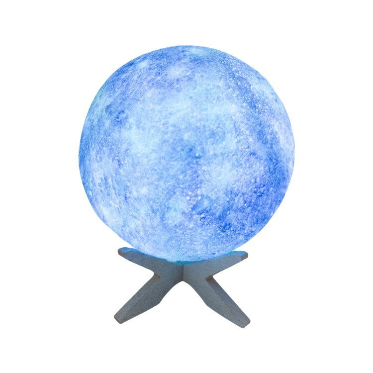 LED-Mondlampe mit Ständer, 3D-Design, Fernbedienung