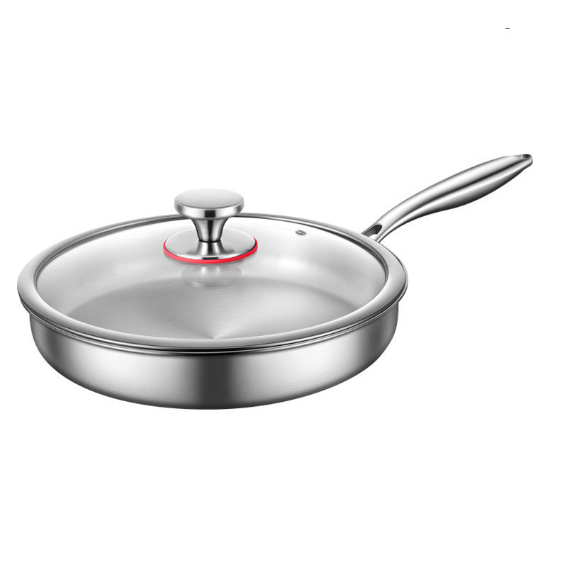 Gusseiserne Bratpfanne, flacher Boden