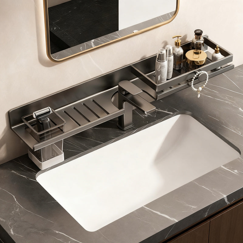 Wandregal für Waschbecken aus Aluminium