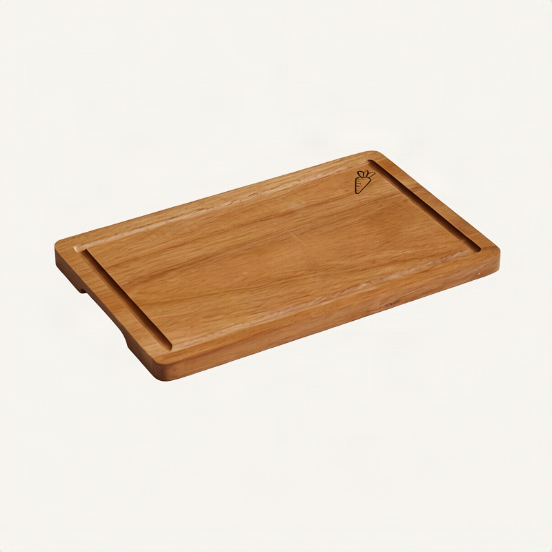 Holz-Schneidebrett, quadratisch, tragbar