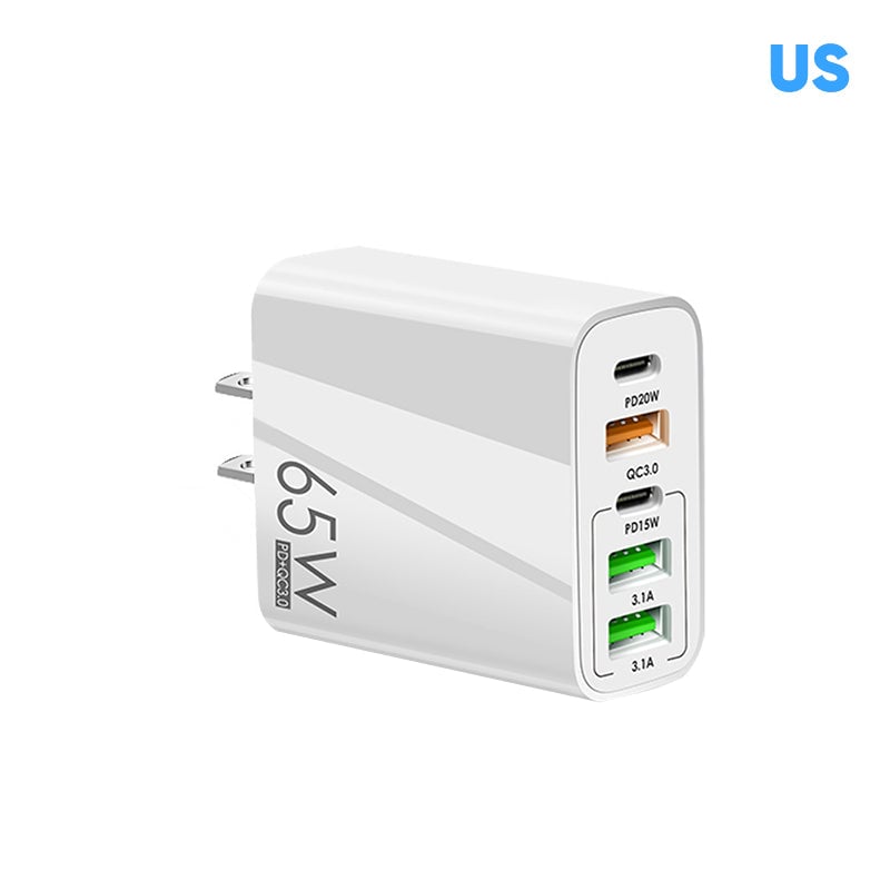 Multi-Port-Adapter 65W Schnellladegerät - US-Standard | Brehn