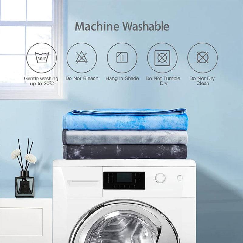 Tie-Dye Kühle Decke – Q-Max > 0.5, Beidseitig & Stilvoll Farbe Grau | Brehn